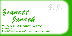 zsanett jandek business card